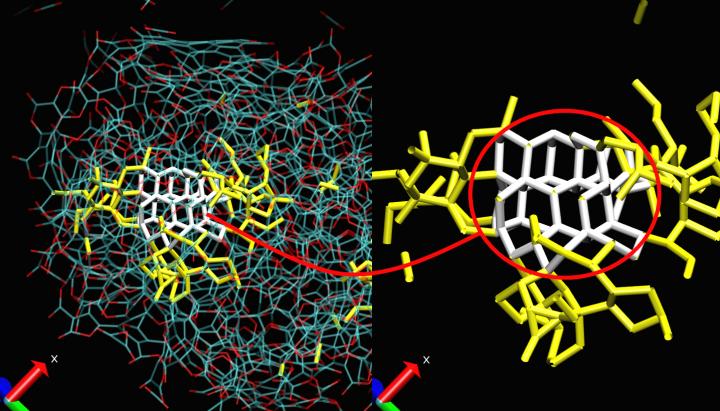 A Carbonaceous Nanoparticle (Left) and its Pure Carbon Core
