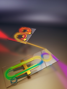 On-chip frequency shifters in the gigahertz range