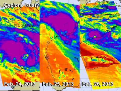 Cyclone Rusty Develops Over 3 Days