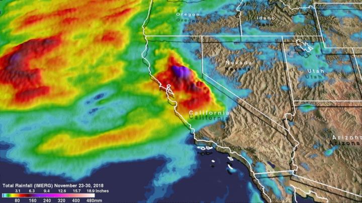 IMERG Data of Rainfall over California