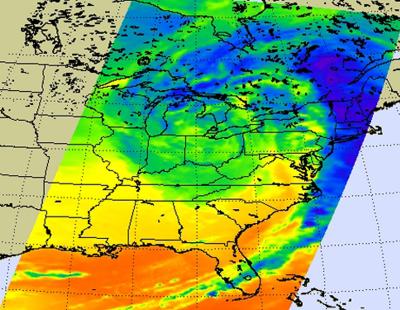NASA Looks at Midwestern Storm in Infrared Light
