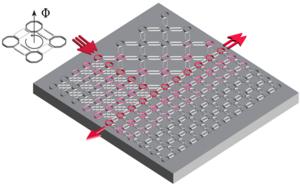 Multichannel topological light splitter using long-range interactions