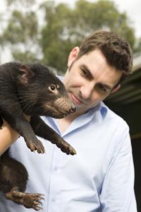 Dr. Tony Papenfuss and Tasmanian Devil (1 of 2)