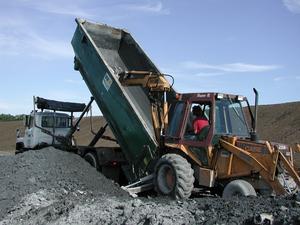 Coal ash land fill