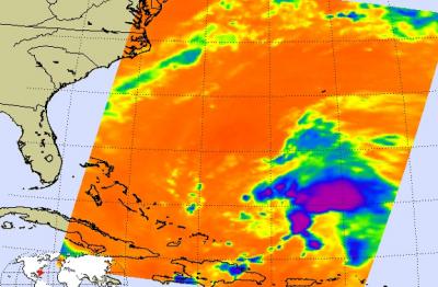 NASA's Aqua Satellite Sees Danny Forming