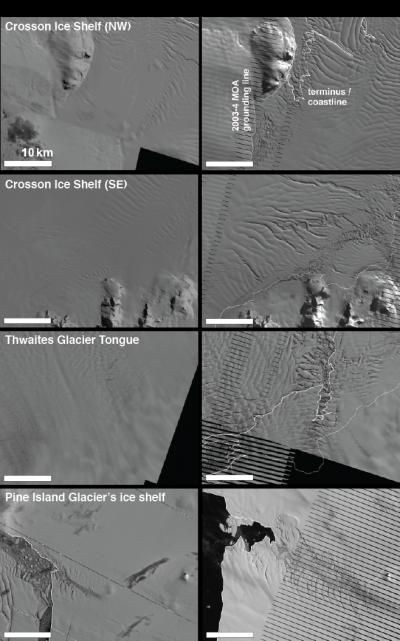 West Antarctic Ice Shelves Then and Now