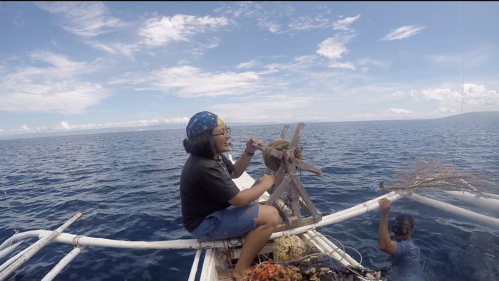 Bea Ramiro during fieldwork in the Philippines