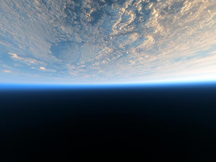 The Earth's atmosphere above Timmins, Canada in August 2022, photographed by the GLORIA scientific instrument from a balloon (Photo: KIT)