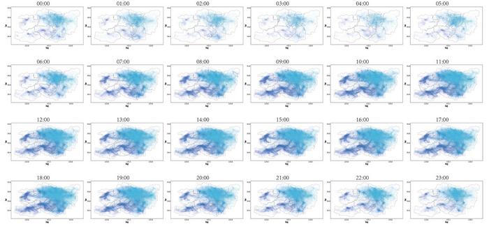 The dynamic changes in mobility networks