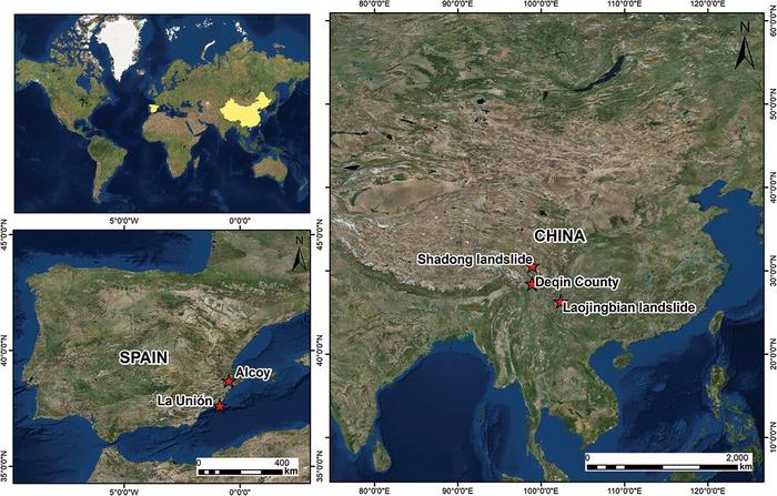 Location of the study zones.