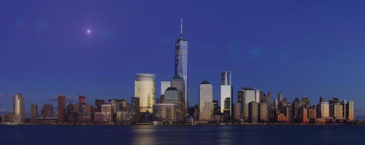 Neutron Star Collision over Manhattan Skyline