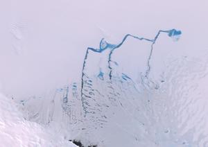 Pooled meltwater and slush on the Nivlisen Ice Shelf, Antarctica