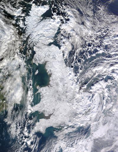 Widespread Snowfall in the UK in December 2010