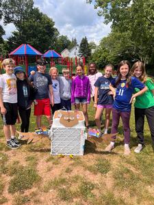 'Owl Force One' D-I-Y air filter made by Connecticut elementary school children
