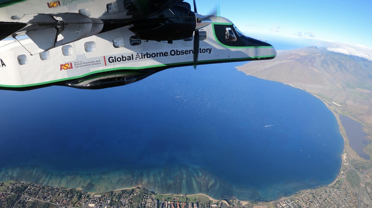 ASU Global Airborne Observatory maps Hawaii's coral reefs.