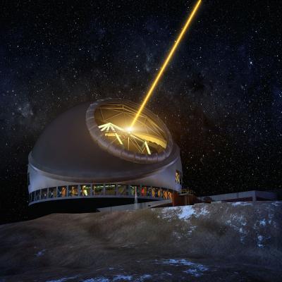 An Artist's Rendering of the Thirty Meter Telescope at Night