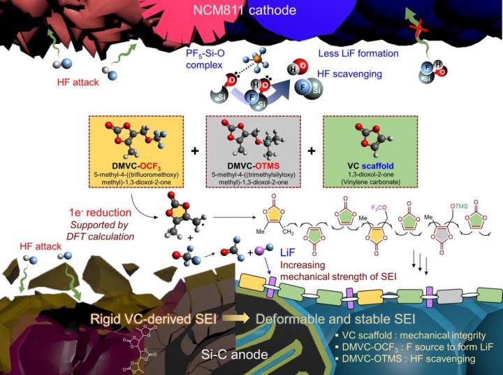 Incorporation of DMVC-OCF3 and DMVC-OTMS in the VC scaffold