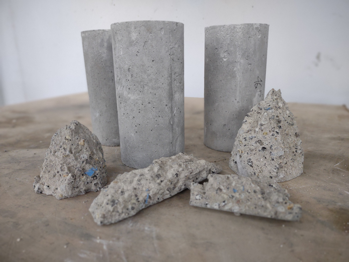 Concrete made using PPE