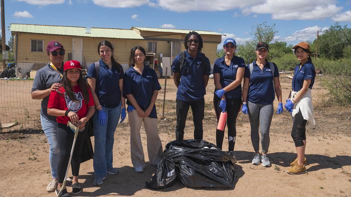 BLAISER and FRONTERA students at cleanup event