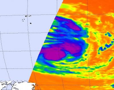 NASA's Infrared Image of Tropical Storm Edzani