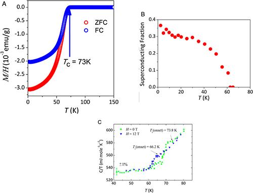 The Superconducting Transition of the Sample Showing Tc at 73K