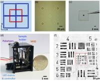 Imaging of MIID integrated with polarization multiplexed dual phase (PMDP) metalens array.
