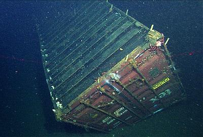 Lost Shipping Container after 7 Years on the Seafloor