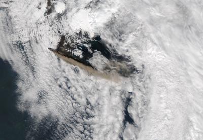 NASA Visible Image of Iceland Volcanic Ash Plume May 12