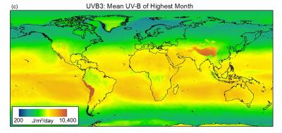 Average Intensity of Global UV [IMAGE]  EurekAlert! Science News Releases