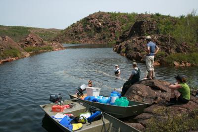 Researchers Conducting Study at Daisy Lake