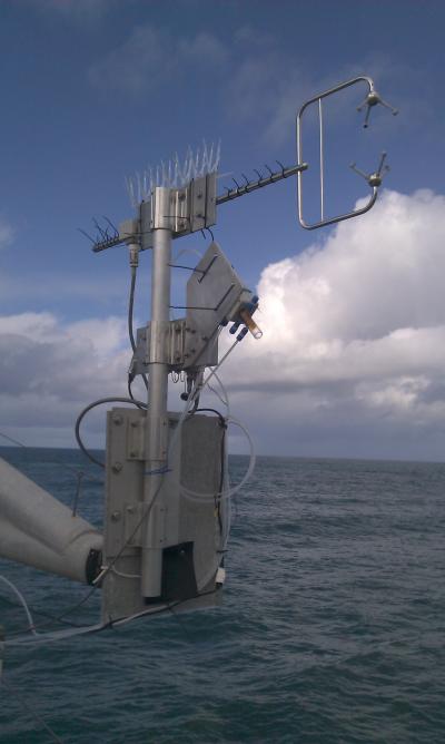 Instruments Deployed to Measure Air-Sea Exchange