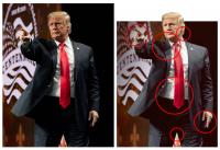 Manipulated image of President Donald Trump