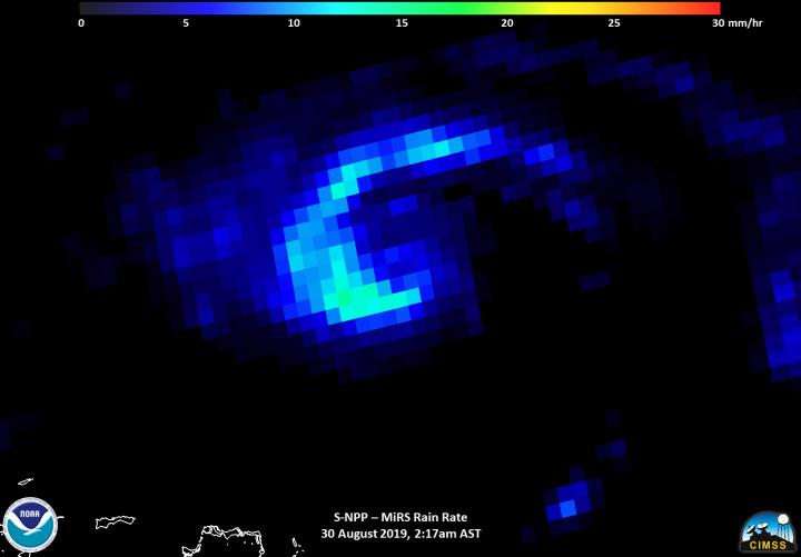 Suomi NPP Shows Rainfall in Dorian