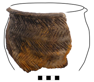 Photo reconstruction of one of the pots from Loch Langabhat