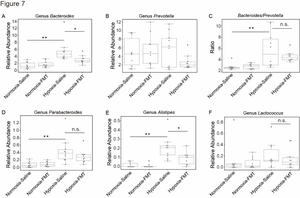 Fecal microbiota transplantation inhibited the characteristic increase of microbes in rats after the hypobaric hypoxia challenge.