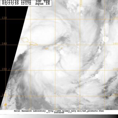 Infrared Satellite Look at Tropical Depression 10P