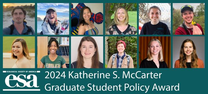 2024 Cohort of ESA's Graduate Student Policy Awardees