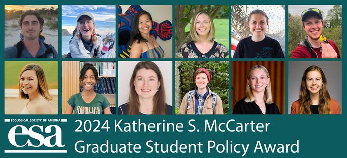 ESA 2024 Graduate Student Policy Award Cohort | EurekAlert!