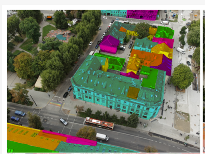 Buildings as "seen" by the algorithm