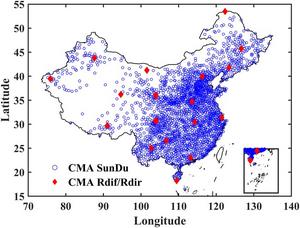 Spatial distribution of CMA stations.