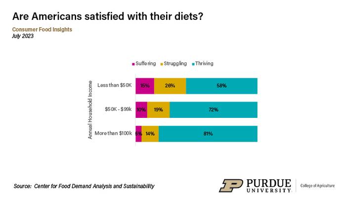 American consumer satisfaction with their diets