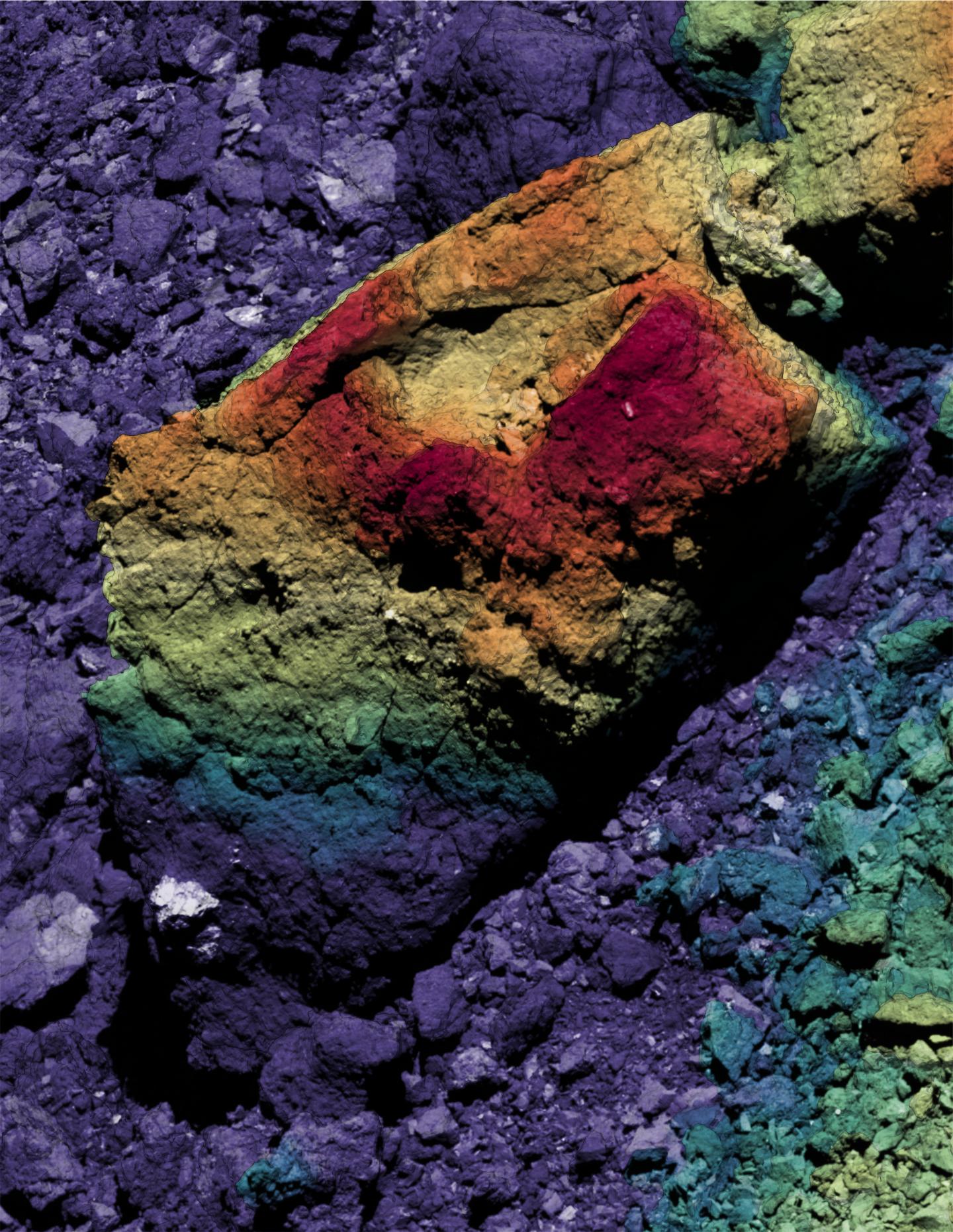 A Boulder on Bennu's Surface