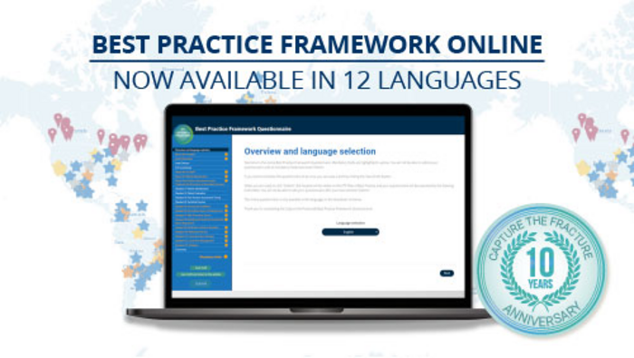 Capture the Fracture® Best Practice Framework Online Application now in 12 languages now in 12 languages