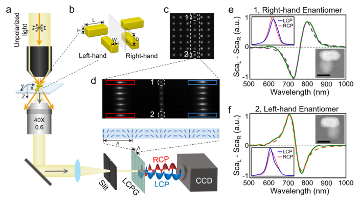 Polarization-dispersive imaging spectrometer for single nanostructure CD spectroscopy