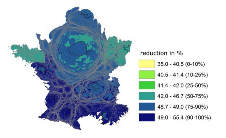 The Potential Impact on Water Resources of Shifting to Healthy Vegetarian Diets -- Example of France