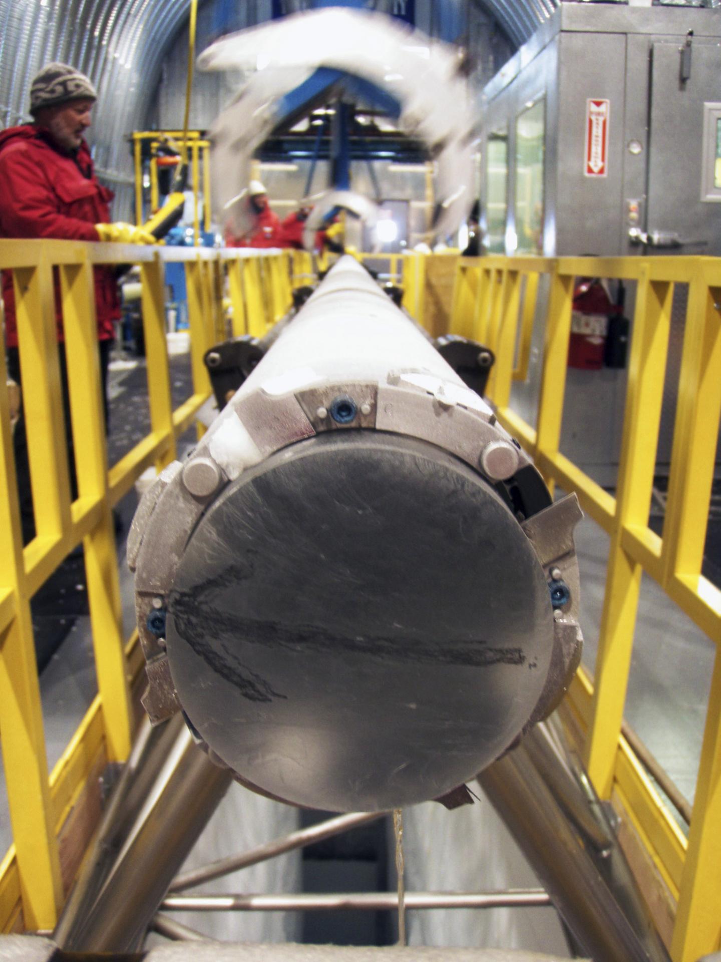 Freshly Drilled Segment of the WAIS Divide Ice Core