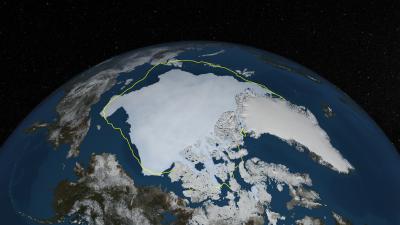 Depiction of Arctic Sea Ice on Sept. 12, 2013