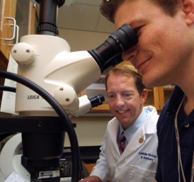 Dr. Mark Hamrick and Medical College of Georgia Medical Student Brian Powell