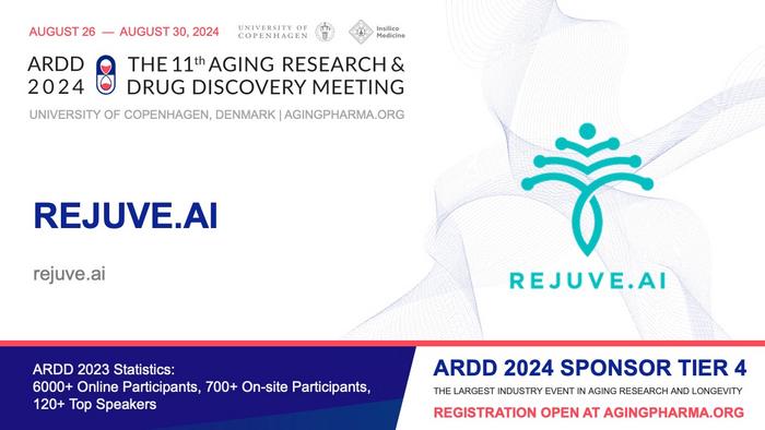 Announcing Rejuve.AI as Tier 4 Sponsor of ARDD 2024