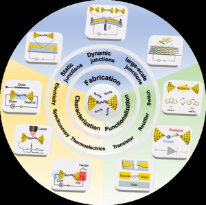 Overview of fabrication, characterization and functionalization in molecular electronics